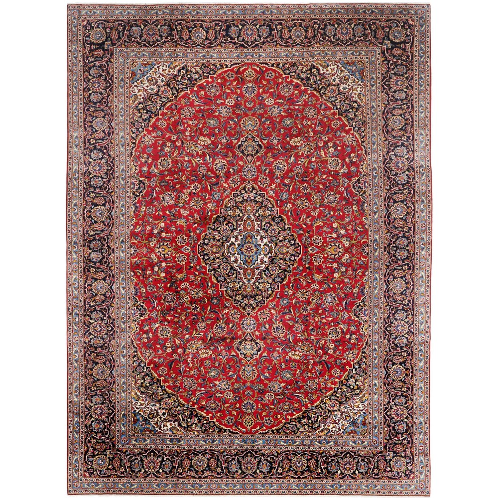 Tappeto Kashan Persia marrone beige 355x487