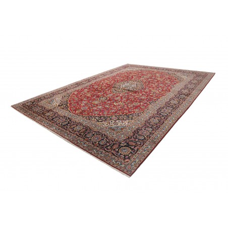 Tappeto Kashan Persia marrone beige 355x487