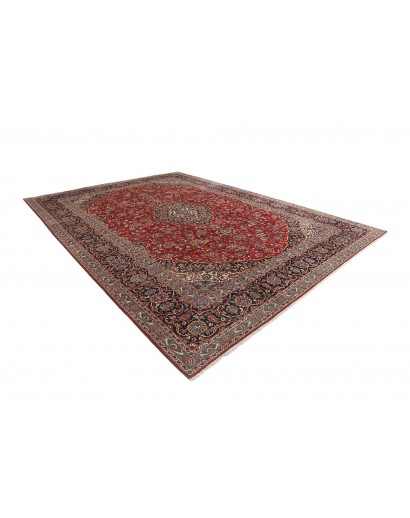 Tappeto Kashan Persia marrone beige 355x487