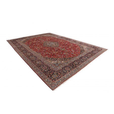 Tappeto Kashan Persia marrone beige 355x487