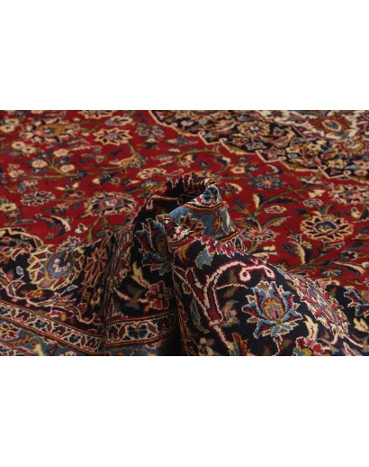 Tappeto Kashan Persia marrone beige 355x487