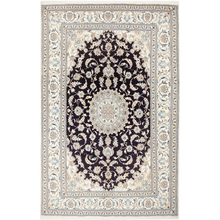 Tappeto Nain Kashmar Persia bianco grigio 183x305