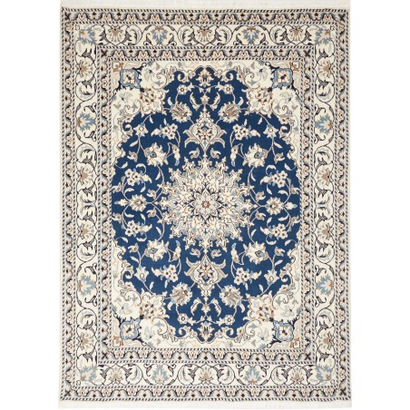 Tappeto Nain Kashmar Persia bianco grigio 168x240