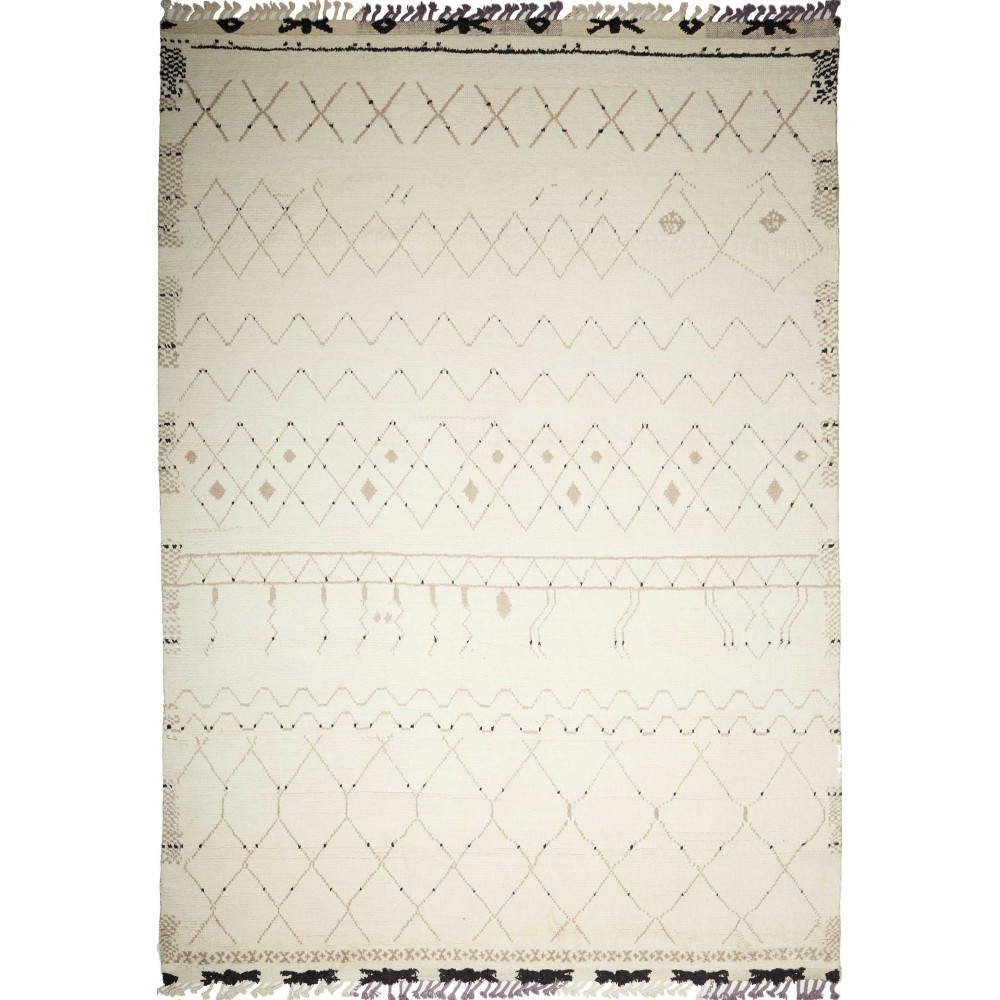 Tappeto bianco marrone 275x381