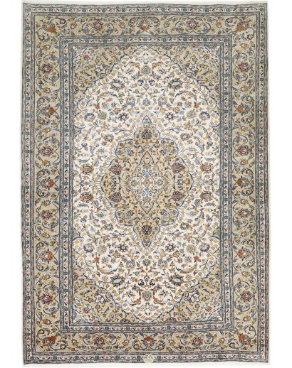 Tappeto Kashan Persia beige bianco 210x304