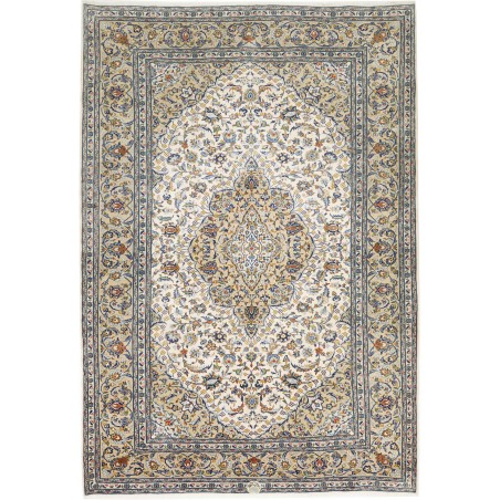 Tappeto Kashan Persia beige bianco 210x304