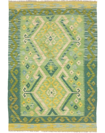 Tappeto Kilim Afghanistan marrone azzurro 102x149