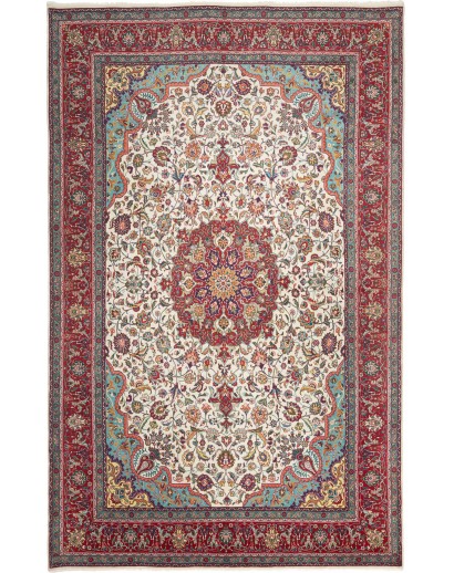 Tappeto Tabriz 40 Raj Persia beige marrone 190x303