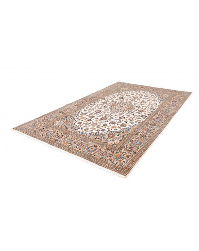 Tappeto Kashan Persia bianco grigio 195x310