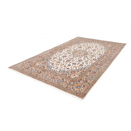 Tappeto Kashan Persia bianco grigio 195x310