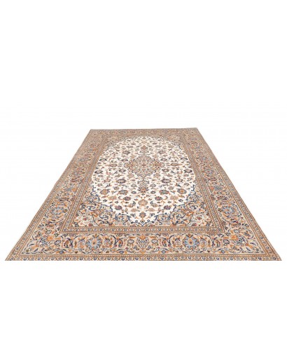 Tappeto Kashan Persia bianco grigio 195x310