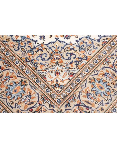 Tappeto Kashan Persia bianco grigio 195x310