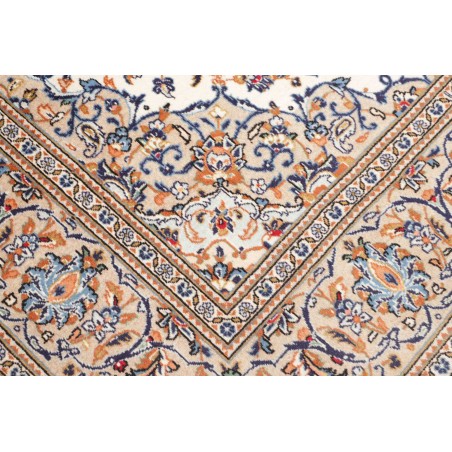 Tappeto Kashan Persia bianco grigio 195x310