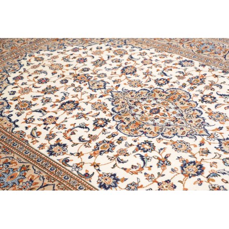 Tappeto Kashan Persia bianco grigio 195x310