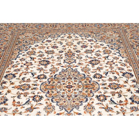 Tappeto Kashan Persia bianco grigio 195x310