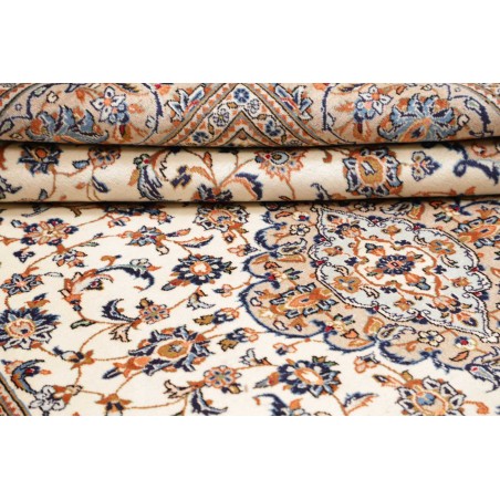 Tappeto Kashan Persia bianco grigio 195x310