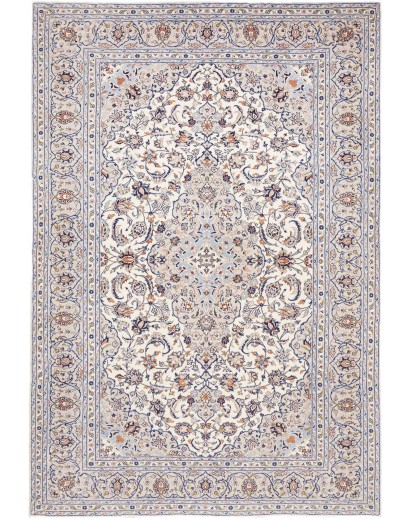 Tappeto Kashan Persia bianco grigio 200x292
