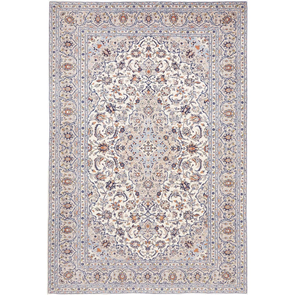 Tappeto Kashan Persia bianco grigio 200x292