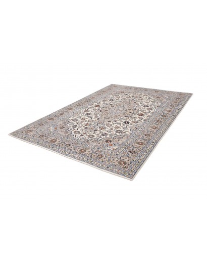 Tappeto Kashan Persia bianco grigio 200x292