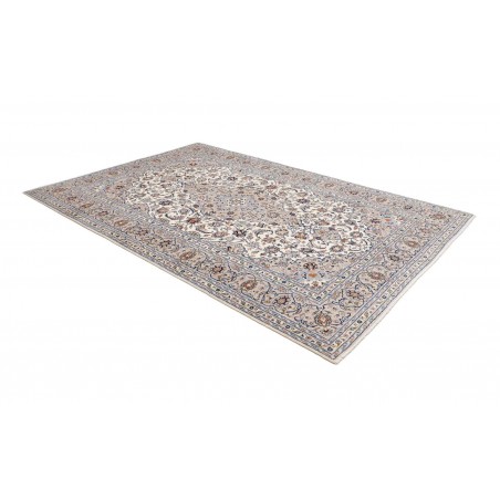 Tappeto Kashan Persia bianco grigio 200x292