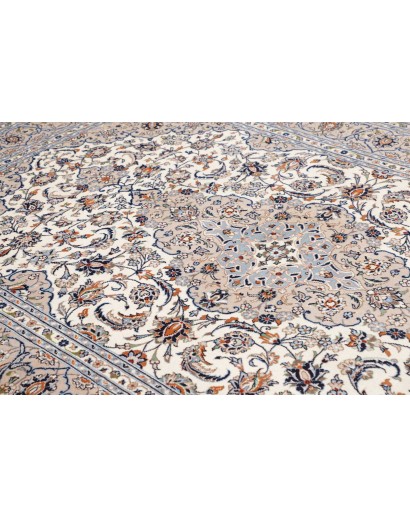 Tappeto Kashan Persia bianco grigio 200x292