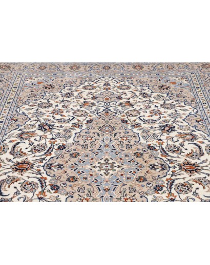 Tappeto Kashan Persia bianco grigio 200x292