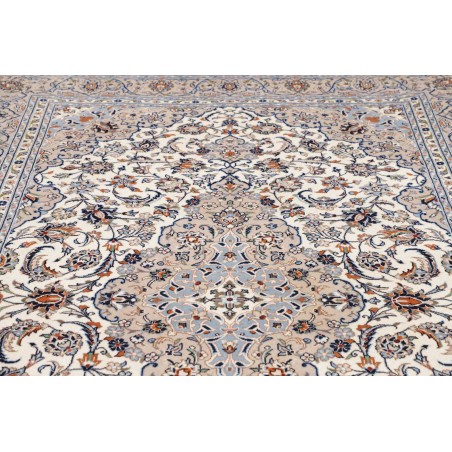 Tappeto Kashan Persia bianco grigio 200x292