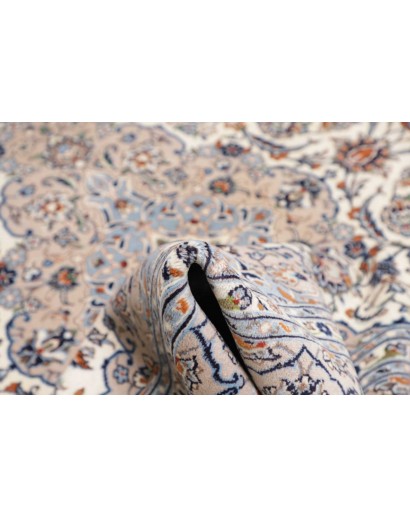 Tappeto Kashan Persia bianco grigio 200x292