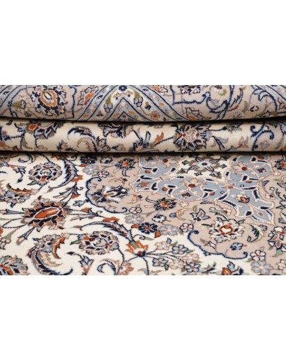 Tappeto Kashan Persia bianco grigio 200x292