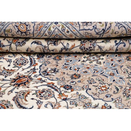 Tappeto Kashan Persia bianco grigio 200x292