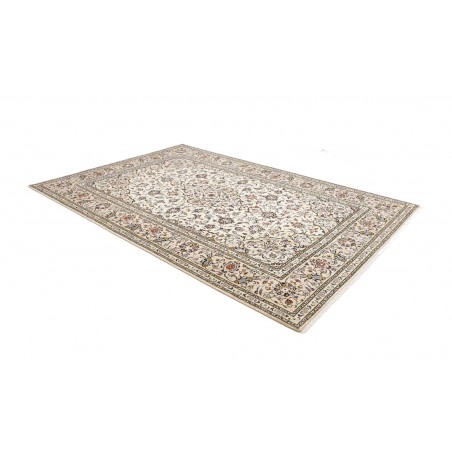 Tappeto Kashan Persia bianco grigio 200x295