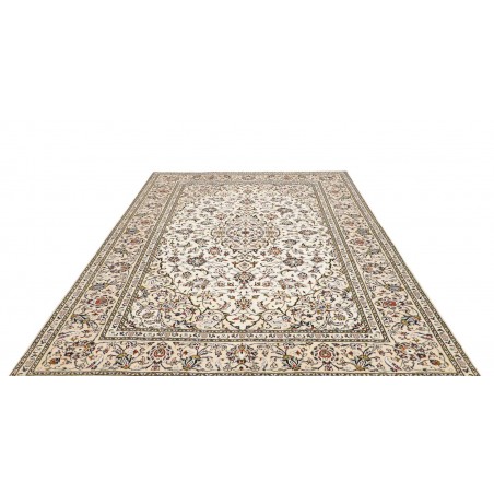 Tappeto Kashan Persia bianco grigio 200x295