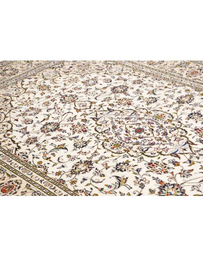 Tappeto Kashan Persia bianco grigio 200x295