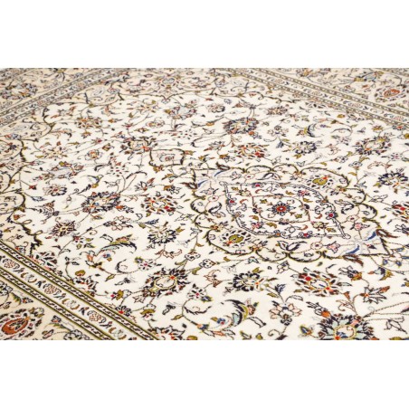 Tappeto Kashan Persia bianco grigio 200x295