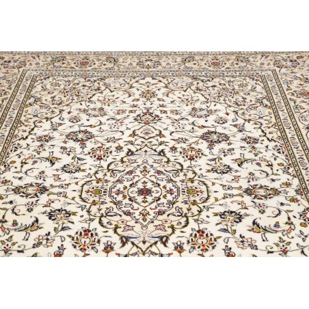 Tappeto Kashan Persia bianco grigio 200x295