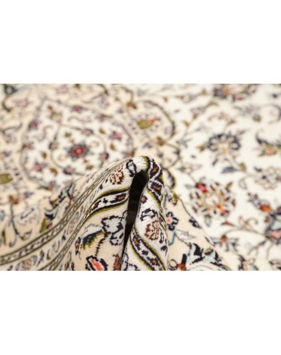 Tappeto Kashan Persia bianco grigio 200x295