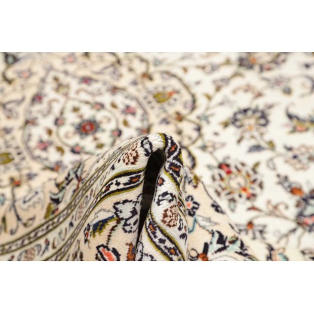 Tappeto Kashan Persia bianco grigio 200x295