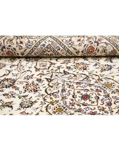 Tappeto Kashan Persia bianco grigio 200x295