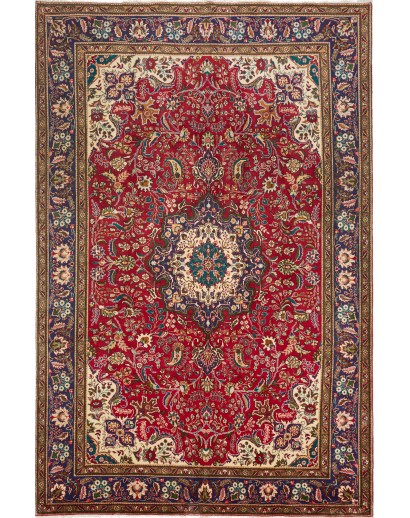 Tappeto Tabriz Persia marrone grigio 200x303