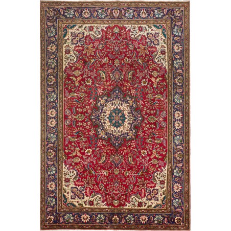 Tappeto Tabriz Persia marrone grigio 200x303