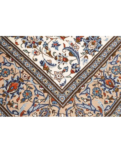 Tappeto Kashan Persia bianco verde 205x300