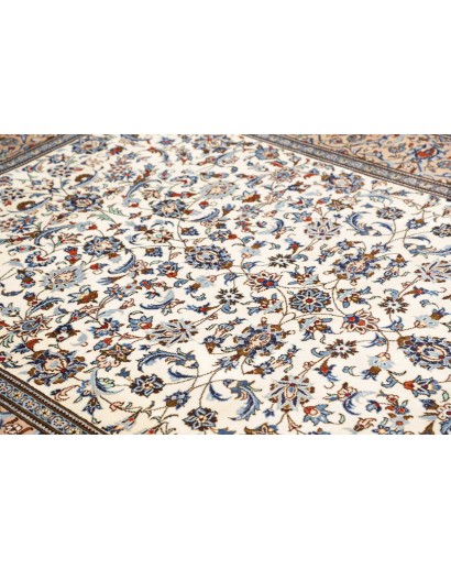 Tappeto Kashan Persia bianco verde 205x300