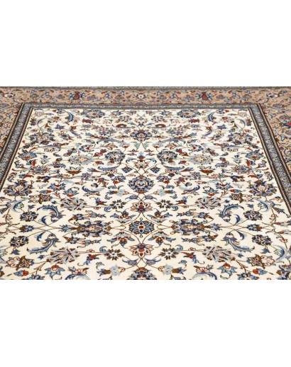 Tappeto Kashan Persia bianco verde 205x300