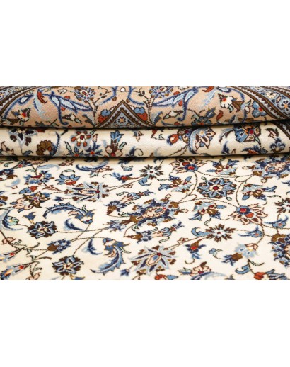 Tappeto Kashan Persia bianco verde 205x300