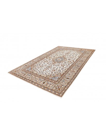 Tappeto Kashan Persia bianco marrone 200x308