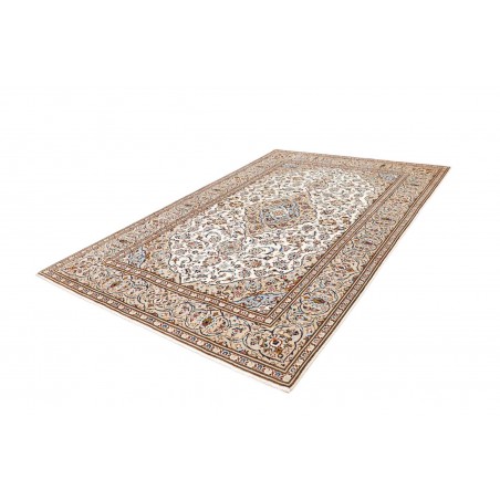 Tappeto Kashan Persia bianco marrone 200x308