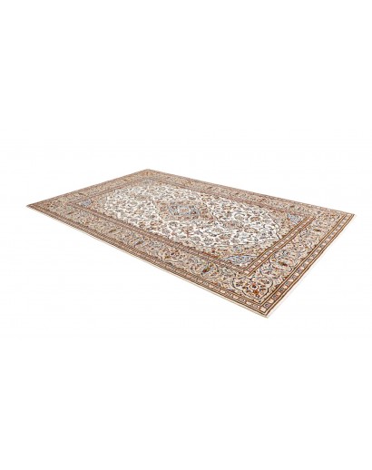 Tappeto Kashan Persia bianco marrone 200x308