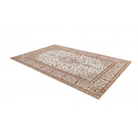 Tappeto Kashan Persia bianco marrone 200x308