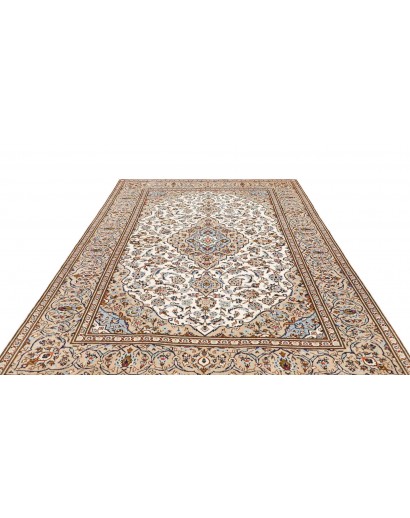 Tappeto Kashan Persia bianco marrone 200x308