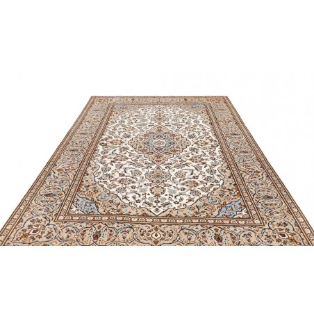 Tappeto Kashan Persia bianco marrone 200x308
